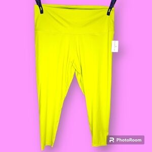 Lime Green Core 10 Women's Spectrum Yoga High Waist Capri Leggings Size 3X